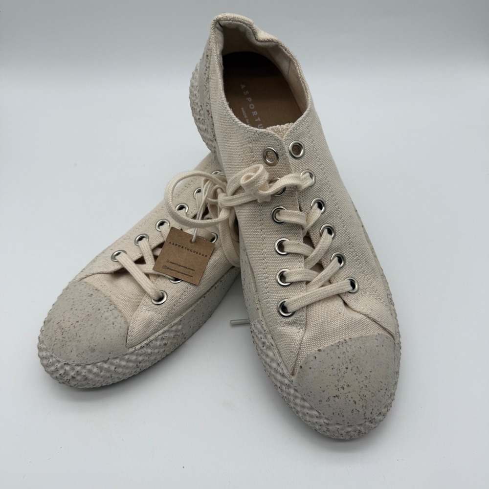 Asportuguesas Care Canvas Sneakers Womens 41 Off White New Cork Sole Sustainable